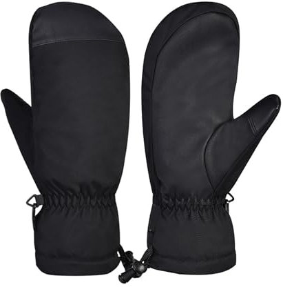 SANRLO Ski-Fäustlinge für Damen und Herren, Winterhandschuhe, wasserabweisend, Skihandschuhe, warme Handschuhe, Touchscreen-Handschuhe, Snowboard-Fäustlinge