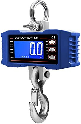 Báscula De Grúa Digital, Báscula Colgante Digital con Control Remoto, 1000 Kg/2204 LB, Báscula De Grúa De Alta Resistencia, Retroiluminación LCD, Báscula De Gancho Industrial, Unid,Nero-S
