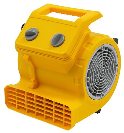 PromiseFly Golvtork 250 W bärbar fläkt justerbar golvtorkfläkt, låg ljudnivå matttork för mattor, golv, möbler, fönster och väggar