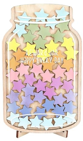 Bocal De Récompense Enfant - Bocal De Récompense Étoile Pour Enfant, Système De Récompenses Avec Étoiles Pour La Classe, Tableau De Récompenses Système De Motivation Routine Bébé Pour La École