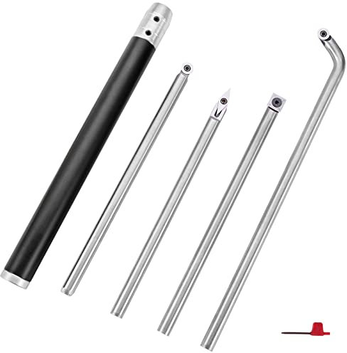 ZPYXBH Outils De Tournage, Les Outils De Tour, Outil De Tournage En Bois De Carbure, Ciseaux A Sculpture Bois Forme De Diamant Fraises Rondes Et Carrées Ciseau 5Pcs Ensemble De Burin Pour Bricoleurs