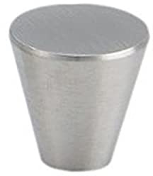 DESIGN-MAT BHA25067 Bouton Conique Ø20 x 27 mm INOX brossé-DMK005.in.20.5
