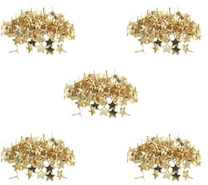 5 Set 50 Stück Metall Mini Brads Stamping Papier Befestigungselemente Brads für Scrapbook Büro