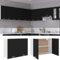 ShGaxin Hängeschrank, Küchenhängeschränke, Küchenschrank Hängend, Wall Cabinet, Oberschrank, Wandschrank Küche, Schwarz 80x31x60 cm Spanplatte