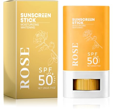 Protector Solar Facial,stick solar facial,crema solar facial stick SPF 50,Sun Clear Stick,Ligero,Impermeable,Uv Protecting Skin Summer,Adecuado para deportes al aire libre, surf (Rosa)