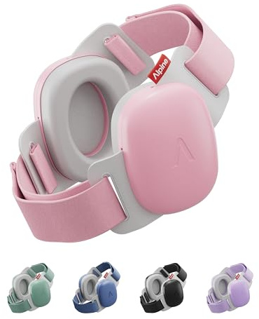 Alpine Muffy Baby Komfort - Gehörschutz für Babys & Kleinkinder - Getestet in Deutschland - Einzigartiges Kopfband für Sicheren & Bequemen Sitz - Verstellbar <48 Monate - Kopfhörer Lärmschutz, Rosa