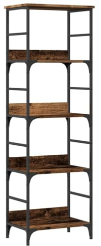 vidaXL Libreria Legno Antico 50x33x153 cm in Legno Multistrato, Mobile Porta Libri, Mobile portaoggetti, Mobile espositivo, Porta Libri, portaoggetti