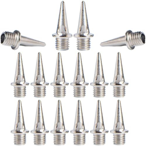 UEIOAVL Crampons pour chaussures de randonnée 16 pièces pointes de course d'athlétisme pointes de piste en acier pointes de piste professionnelles de 12mm