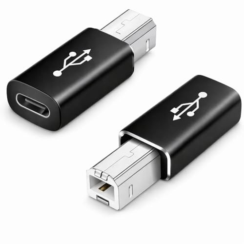Harrista USB typ-C till skrivare kabeladapter fyrkantig port omvandlare för elektroniska pianoskrivare surfplattor smartphones USB C hona till USB B hanadapter etc