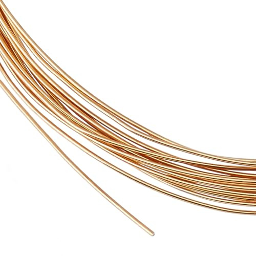 BENECREAT 2m 925 Filo D'Argento Sterling, Filo per Gioielli Rotondo Morbido Da 0.3mm con Panno per Lucidatura per Anelli, Braccialetti, Gioielli, Oro