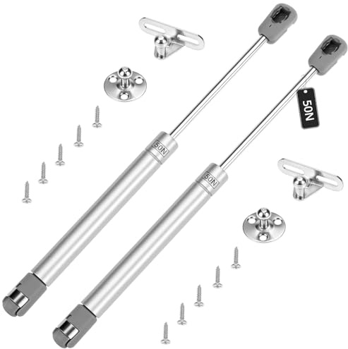 QWORK® 2 Piezas Amortiguador Canape 50N/5kg 27cm para Muebles Cocina - Pistones Hidráulicos para Cocina y Puertas Elevables