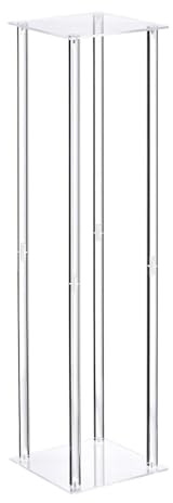 Fiocias Acrylic Pedestal Florero Transparente de Exhibición para Flores Soporte Geométrico Decorativo Moderno Y Minimalista Adecuada para Fiestas, 80cm