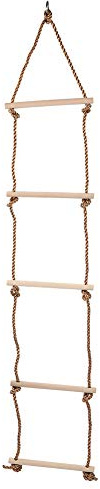 ZAICOLER Scala di Corda da Arrampicata in Legno per Bambini, Design Ad Altezza Regolabile, Giocattolo Fitness All'aperto per Bambini, Materiale Ecologico, Lunghezza 68,9