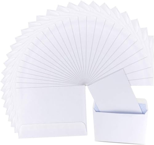 Pralb 200 Pack 4x6 White Kraft Envelopes, Self Seal Business Envelopes