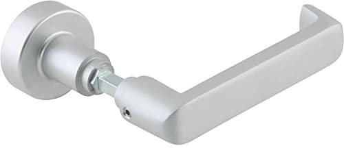 Dorma Glas Drückergarnitur (Wechselgarnitur) für Glastüren, flacher Türgriff, mit Wechselstift Glastürbeschlag Alu silber eloxiert