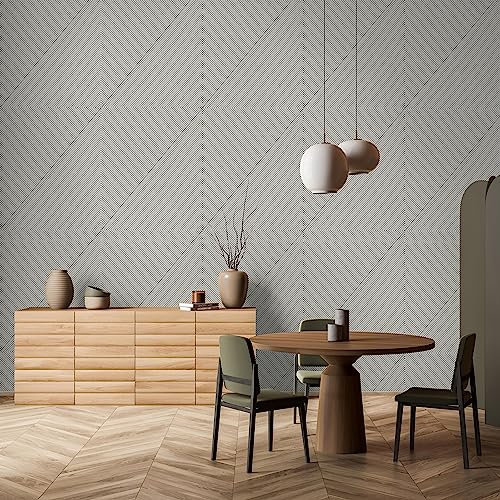 marburg papier peint beige, noir rayures papier peint intissé pour salon ou chambre Made in Germany 10,05 x 0,53 m