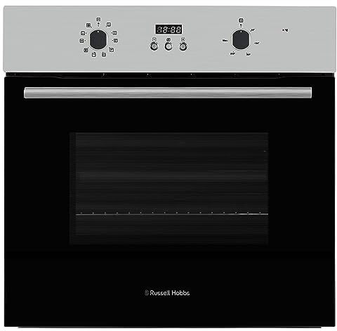 Russell Hobbs Electric Oven 70L 60cm Wide Built In 10 Oven Functions Electric Fan Oven Easy Clean Interior Stainless Steel RHEO7005SS