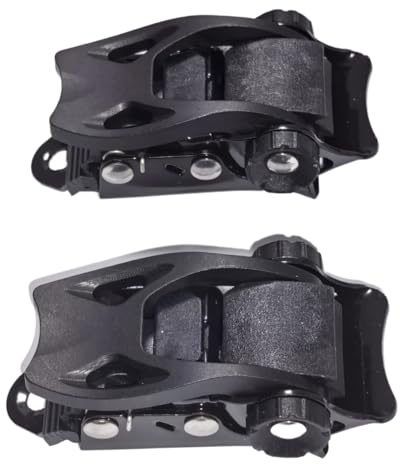 1 par de hebillas de trinquete para tabla de snowboard, ancho de la base de 25 mm para snowboard, sistema de correa, correas de escalera para lengua de dedo del pie (pequeño)