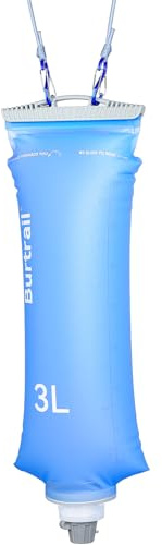Burtrail 3L Gravity Fed Water Bag, Collapsible Portable Hydration Reservoir Compatible with 42mm Water Filter Cartridge for Camping, Hiking, Backpacking