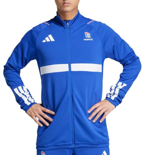 adidas Giacca da allenamento blu squadra di Francia pallamano, blu, S