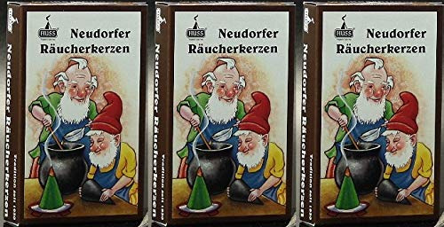 Honbeanify GCV Huss - Neudorfer Räucherkerzen Weihrauch-Duft (3 mal 24 Stück)