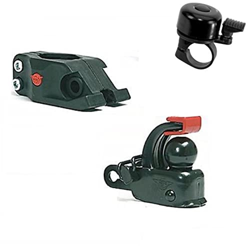 Hebie Fahrradanhänger Kupplung Fahrrad Anhängerkupplung + Adapter inkl. 1 x Fahrradklingel