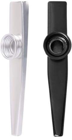 KEQAR Lot de 2 Kazoos en Métal, Instrument de Musique pour Enfants et Amateurs, Kazoo Guimbarde