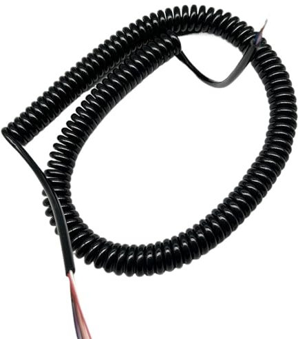 Bobina retrattile a filo elastico multicore, Cavo a spirale multipolare quadrato da 5 conduttori da 0,2 mm Cavo di segnale elastico con anima in rame da 6-9 conduttori(5 core 0.2 square)