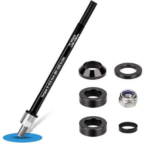 Adaptateur de vélo M12 x 1,5, adaptateur d'axe enfichable, longueur de la tige réglable (160-178 mm), en acier allié, axe enfichable, compatible avec la plupart des attelages de remorque de vélo