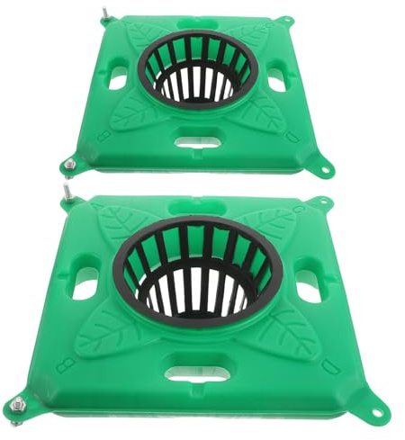 BETOOKY 2 Set Fioriere Galleggianti per Laghetto Grandi Isola Galleggiante per Piante Acquatiche Vaso Ecologico Quadrato per Laghi e Acquari Resistente e Facile da Montare