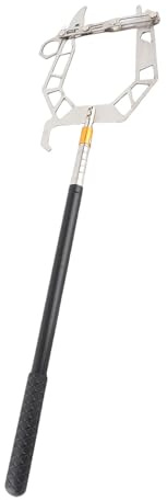 Cocoarm U Type Boat Hook Aluminum Alloy Dock Hook with Threader 1.5m Telescopic Pole 30cm for Buoy Pickup Mooring Docking and Marina Use