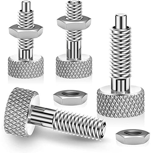 MDYBF 4 PièCes SéRies PoignéE Goupilles à DéGagement, Goupille Verrouillage à DéGagement, Piston à Ressort RéTractable, Kit de Verrouillage M6 pour BoîTe à Outils Roulante