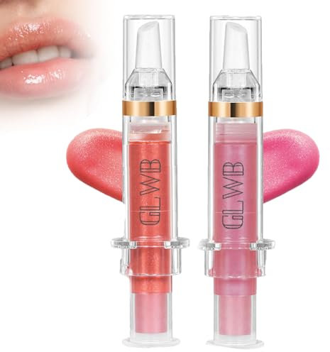 GLWB Lip Plumper, 2024 New GLWB Extreme Lip Plumper, Ultra-Hydrating Lip Plumping Booster with Chili Extract for Pouty Lips for Women, Say Bye to Frequent Touch-ups (2#+6#)