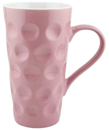 0,5 L Dubbetasse - Keramik Tasse groß, Jumbo-Tasse 500 ml | Pfalz Retro XL Kaffeebecher | Große Kaffeetasse (Rosa)