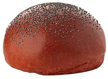 Panino Red Burger Bun Barbabietola Rossa e Semi di Papavero 75G, Panini per Feste Confezione 52 Pezzi