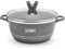 AKH HOUSEWARE Non Stick Stock Pot with Lid Casserole Dish - Large Heavy Duty Die Cast Aluminum Stockpot - Granite Finish Cooking Pot - Gas & Induction Hob Compatible (Grey, 28CM)
