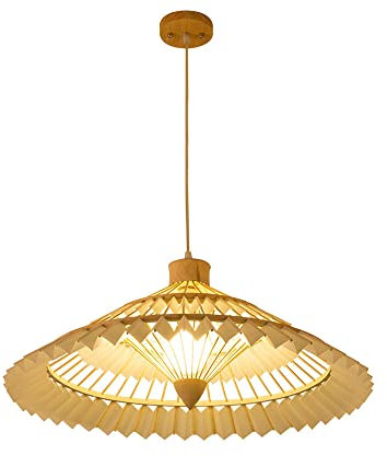 Lustre en bambou en matériau naturel 15,8 pouces, abat-jour en papier de peau de mouton, suspension en forme de parapluie, décoration individuelle, lustre 120 cm, lampe suspendue hautement réglable