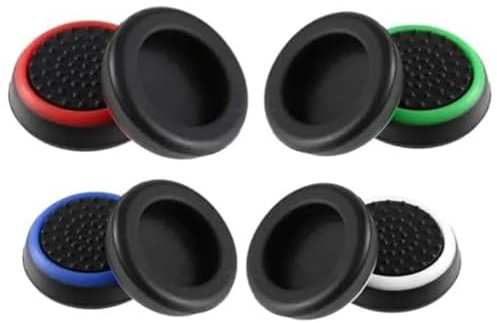 Criprix Cubierta Joystick, Grips para Joystick, Fundas para thumbstick, Tapas para Joystick, Joystick Thumb Stick, Compatible con PS5，PS4, Xbox 360, PS3, Silicona, Colores Variados, 4 Pares
