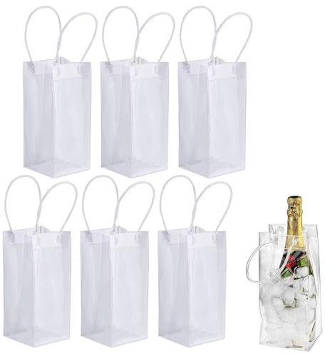 Sac de Refroidisseur, Sacs pour Bouteilles de Vin, Sac de Glace Bouteille Portable, Sac de Glace Vin avec Poignée, Refroidissement Instantané Et Garde Votre Boisson Froide, pour Bière, Champagne, Vin