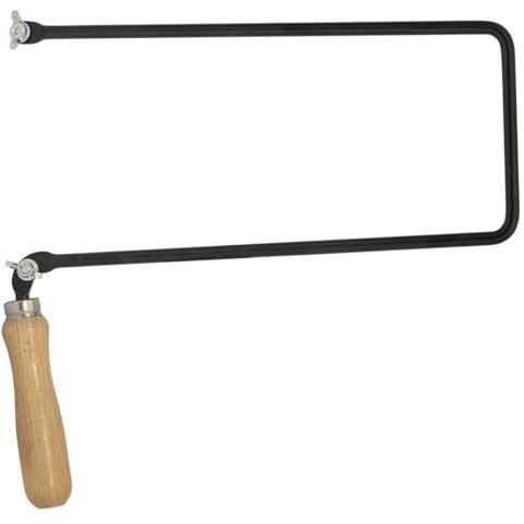 LABOR Archetto per Trafodo 270x130 mm – Corpo in Acciaio al Carbonio con Impugnatura in Legno di Faggio – Strumento da Lavoro per Traforo e Lavorazioni di Precisione