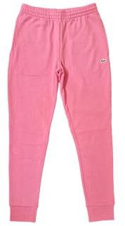 Lacoste Pantalon de jogging XH9624 pour homme, pantalon de survêtement pour homme, vêtement de détente, coupe ajustée, rose, L