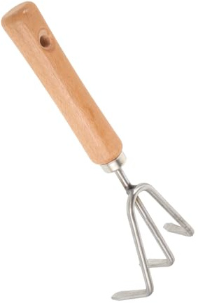POPETPOP Rastrello Manuale Da Giardino in Inox Attrezzo Da Giardinaggio Per Piantare Scavare e Diserbare Leggero e Durevole
