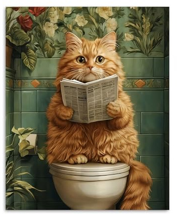 GOUGOUFAFA Pintura por números Adultos Gatos Paint by Numbers Gatos Pintura por Números para Adultos Pinturas acrílicas Pintadas a Mano Pintura al Óleo Lienzo para Decoración del Hogar 40 x 50 cm
