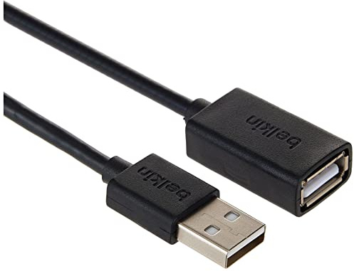 Belkin F3U153BT1.8M - Cable alargador USB 2.0, color negro