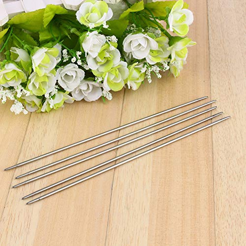 55Pcs Ferri da maglia a doppia punta in acciaio inossidabile 2.0mm-6.5mm 11 dimensioni Set di ferri da maglia Set di aghi da cucito artigianali fai-da-te