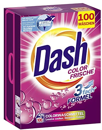 Dash® Color Frische Pulver I Waschmittel für bunte Wäsche I 100 Waschladungen I frische, leuchtend bunte Wäsche | 6,5 kg