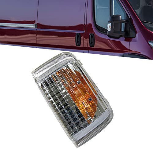 KYYET Luz intermitente intermitente de espejo retrovisor compatible con Citroen 2006-2019, Peugeot Boxer, Fiat Ducato (derecho)
