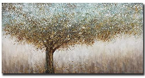 Tiancheng Art 30x60 inch Abstract Canvas Art 100% Hand-Painted Oil Painting Wall Art Pieces Framed Canvas Paintings Contemporary Artwork Decoration