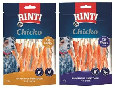 RINTI - Chicko - Varilla para Masticar pequeña | Barra para Masticar Resistente a Las mordeduras con Complejo de Cuidado Dental para Perros pequeños y medianos y Adultos. Aperitivo para Perros sin