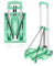 ZHJINGYU Aluminium Sackkarre Klappbar, 30kg/70Lbs Transportkarre mit Teleskopstange - 2 Expanderseilen inklusive - Leichtgängige Räder - Ideal für Haushalt & Lagerung(2 Rad, Grün)